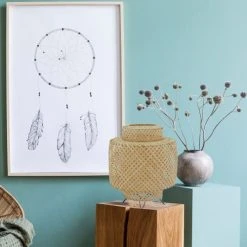 Lussiol Lighting Lampes à Poser Lampe En Bambou Naturel H.38 Cm -Luminaires Ventes lampe en bambou naturel h 38 cm 2