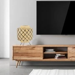 Lussiol Lighting Lampes à Poser Lampe En Bambou Noir H.38 Cm -Luminaires Ventes lampe en bambou noir h 38 cm 3