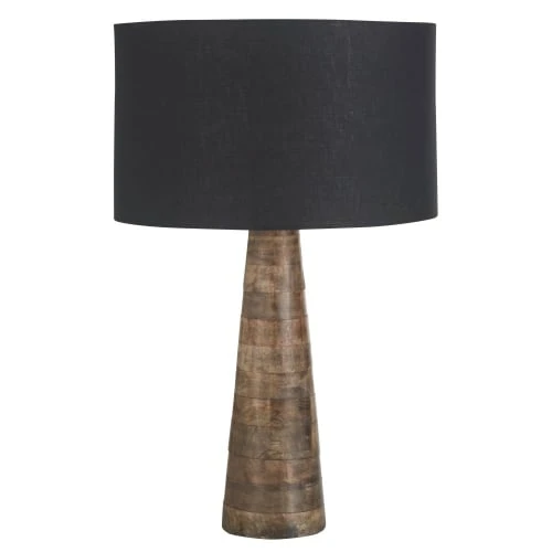 Maisons Du Monde Lampes à Poser Lampe En Bois De Manguier Et Abat-jour En Coton Noir H72 3 Maisons Du Monde Lampes à Poser Lampe En Bois De Manguier Et Abat-jour En Coton Noir H72