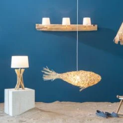 Maisons Du Monde Lampes à Poser Lampe En Bois Flotté Et Abat-jour En Coton H 55 Cm -Luminaires Ventes lampe en bois flotte et abat jour en coton h 55 cm 1000 16 0 138498 11