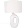Maisons Du Monde Lampes à Poser Lampe En Céramique Blanche Et Abat-jour En Coton -Luminaires Ventes lampe en ceramique blanche et abat jour en coton 1000 15 10 227560 1