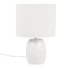 Maisons Du Monde Lampes à Poser Lampe En Céramique Et Abat-jour En Coton Blancs