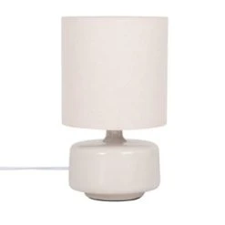 Maisons Du Monde Lampes à Poser Lampe En Céramique Gris Nuage Et Abat-jour En Coton écru -Luminaires Ventes lampe en ceramique gris nuage et abat jour en coton ecru junha 1000 13 0 225008 1