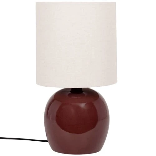 Maisons Du Monde Lampes à Poser Lampe En Céramique Marron Et Abat-jour En Coton Blanc 3 Maisons Du Monde Lampes à Poser Lampe En Céramique Marron Et Abat-jour En Coton Blanc