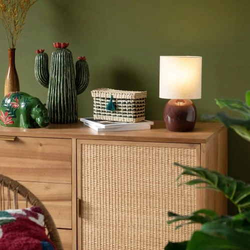 Maisons Du Monde Lampes à Poser Lampe En Céramique Marron Et Abat-jour En Coton Blanc 5 Maisons Du Monde Lampes à Poser Lampe En Céramique Marron Et Abat-jour En Coton Blanc – Image 3