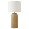 Maisons Du Monde Lampes à Poser Lampe En Chêne Et Abat-jour En Coton Blanc