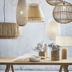 Maisons Du Monde Lampes à Poser Lampe En Chêne Et Abat-jour En Coton Blanc -Luminaires Ventes lampe en chene et abat jour en coton blanc 1000 16 23 211870 5