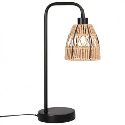 Maisons Du Monde Lampes à Poser Lampe En Corde Tressée Et Métal Noir