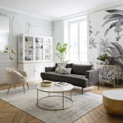 Maisons Du Monde Lampes à Poser Lampe En Cristal, Métal Doré Et Abat-jour Blanc -Luminaires Ventes lampe en cristal metal dore et abat jour blanc 1000 0 2 210086 3