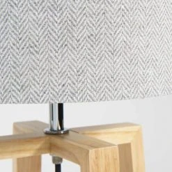 Maisons Du Monde Lampes à Poser Lampe En Hévéa Avec Abat-jour Gris -Luminaires Ventes lampe en hevea avec abat jour gris 1000 5 30 151730 2
