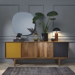 Maisons Du Monde Lampes à Poser Lampe En Hévéa Et Abat-jour En Métal Noir -Luminaires Ventes lampe en hevea et abat jour en metal noir 1000 14 13 210712 3