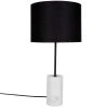 Maisons Du Monde Lampes à Poser Lampe En Marbre Blanc Et Abat-jour En Coton Noir -Luminaires Ventes lampe en marbre blanc et abat jour en coton noir 1000 3 4 224233 1