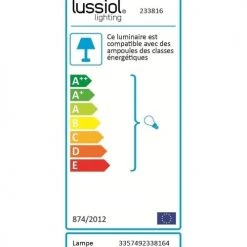 Lussiol Lighting Lampes à Poser Lampe En Métal Blanc H.20 Cm -Luminaires Ventes lampe en metal blanc h 20 cm 2