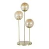 Maisons Du Monde Lampes à Poser Lampe En Métal Doré 3 Abat-jour En Verre Ambré -Luminaires Ventes lampe en metal dore 3 abat jour en verre ambre 1000 0 33 220490 1