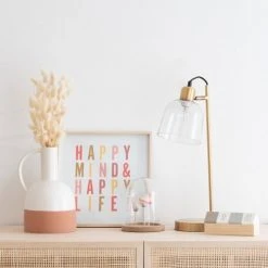 Maisons Du Monde Lampes à Poser Lampe En Métal Doré Et Abat-jour En Verre -Luminaires Ventes lampe en metal dore et abat jour en verre 1000 11 31 203637 3