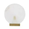 Maisons Du Monde Lampes à Poser Lampe En Métal Doré Et Cercle En Alabatre Blanche H32