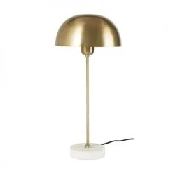 Maisons Du Monde Lampes à Poser Lampe En Métal Doré Et Marbre Blanc