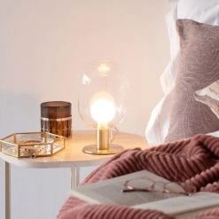 Maisons Du Monde Lampes à Poser Lampe En Métal Doré Et Verre -Luminaires Ventes lampe en metal dore et verre 1000 14 12 227644 3