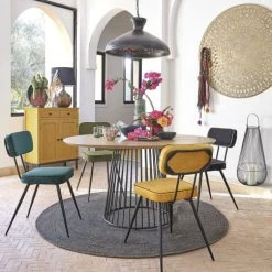 Maisons Du Monde Lampes à Poser Lampe En Métal Doré Patiné Et Abat-jour Noir -Luminaires Ventes lampe en metal dore patine et abat jour noir 1000 7 17 191036 10