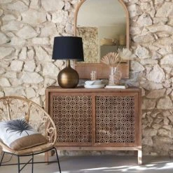 Maisons Du Monde Lampes à Poser Lampe En Métal Doré Patiné Et Abat-jour Noir -Luminaires Ventes lampe en metal dore patine et abat jour noir 1000 7 17 191036 11