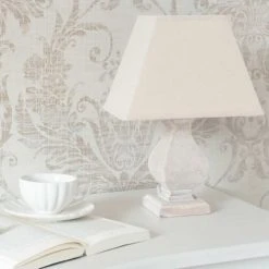 Maisons Du Monde Lampes à Poser Lampe En Paulownia Et Abat-jour Coloris Lin -Luminaires Ventes lampe en paulownia et abat jour coloris lin 1000 6 14 153108 3