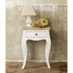 Maisons Du Monde Lampes à Poser Lampe En Paulownia Et Abat-jour Coloris Lin -Luminaires Ventes lampe en paulownia et abat jour coloris lin 1000 6 14 153108 6