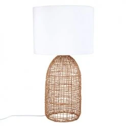 Maisons Du Monde Lampes à Poser Lampe En Rotin Tressé Et Abat-jour écru