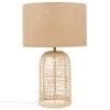 Maisons Du Monde Lampes à Poser Lampe En Rotin Tressé Et Abat-jour En Lin Beige