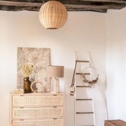 Maisons Du Monde Lampes à Poser Lampe En Rotin Tressé Et Abat-jour En Lin Beige -Luminaires Ventes lampe en rotin tresse et abat jour en lin beige 1000 10 30 211303 2