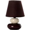 Unimasa Lampes à Poser Lampe Galet Céramique Marron Et Crème -Luminaires Ventes lampe galet ceramique marron et creme