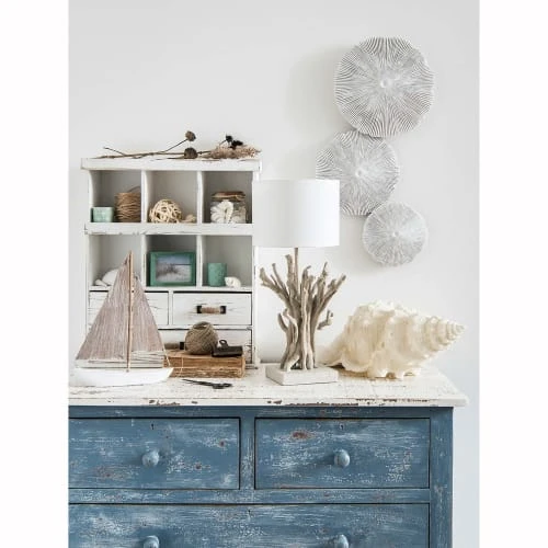 Maisons Du Monde Lampes à Poser Lampe Imitation Bois Flotté Et Abat-jour Blanc 8 Maisons Du Monde Lampes à Poser Lampe Imitation Bois Flotté Et Abat-jour Blanc – Image 6