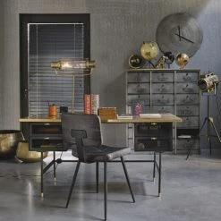 Maisons Du Monde Lampes à Poser Lampe Indus En Métal Doré Effet Vieilli -Luminaires Ventes lampe indus en metal dore effet vieilli 1000 13 0 202704 4