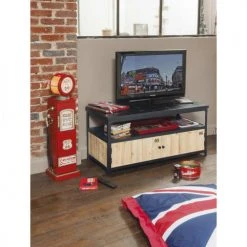 Maisons Du Monde Lampes à Poser Lampe Range CD Rouge H95 ROUTE 66 -Luminaires Ventes lampe range cd rouge h95 route 66 1000 14 12 122397 3