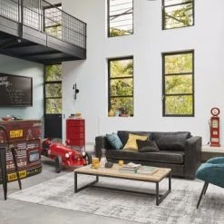 Maisons Du Monde Lampes à Poser Lampe Range CD Rouge H95 ROUTE 66 -Luminaires Ventes lampe range cd rouge h95 route 66 1000 14 12 122397 5