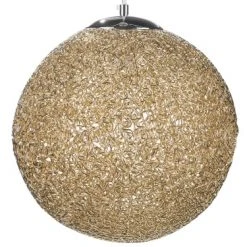 Beliani Suspensions Lampe Ronde Doré