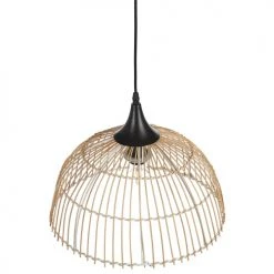 Beliani Suspensions Lampe Suspendue En Rotin Naturel -Luminaires Ventes lampe suspendue en rotin naturel 8