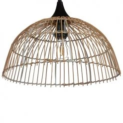 Beliani Suspensions Lampe Suspendue En Rotin Naturel -Luminaires Ventes lampe suspendue en rotin naturel 9