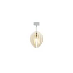 Gone's Suspensions Lampe Suspension Bois Et Béton Chêne Naturel Cordon Noir -Luminaires Ventes lampe suspension bois et beton frene teinte blanc cordon blanc