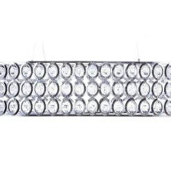 Beliani Suspensions Lampe Suspension Chromé Et Cristal