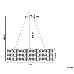 Beliani Suspensions Lampe Suspension Chromé Et Cristal -Luminaires Ventes lampe suspension chrome et cristal 5