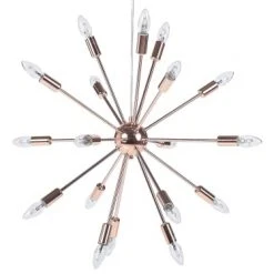 Beliani Suspensions Lampe Suspension Cuivrée