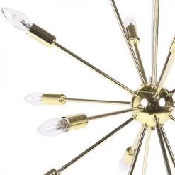 Beliani Suspensions Lampe Suspension Dorée -Luminaires Ventes lampe suspension doree 2