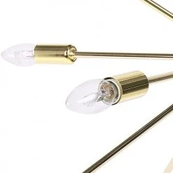 Beliani Suspensions Lampe Suspension Dorée -Luminaires Ventes lampe suspension doree 3
