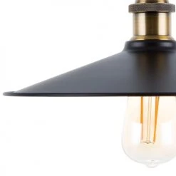 Beliani Suspensions Lampe Suspension Noir Et Doré -Luminaires Ventes lampe suspension noir et dore 4