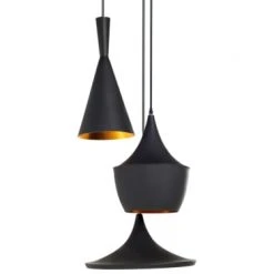 Beliani Suspensions Lampe Suspension Noire