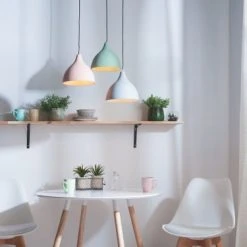 Beliani Suspensions Lampe Suspension Vert -Luminaires Ventes lampe suspension vert 1