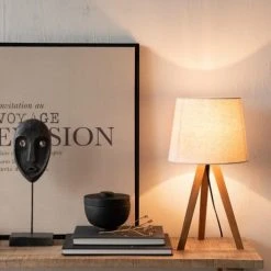 Maisons Du Monde Lampes à Poser Lampe Trépied Marron Et Abat-jour écru -Luminaires Ventes lampe trepied marron et abat jour ecru 1000 10 7 211116 3