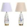 Wadiga Lampes à Poser Lampes En Grès Bleu Et Blanc Oiseaux 29x29x55cm - Lot De 2 -Luminaires Ventes lampes en gres bleu et blanc oiseaux 29x29x55cm lot de 2