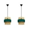 Tosel Suspensions Lot De 2 PiÃ¨ces Suspension Acier Jaune -Luminaires Ventes lot de 2 pia ces suspension acier jaune