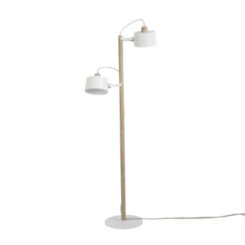 DIZY Design Lampadaires Luminaire à Poser Avec 2 Abat-jours En Chêne Et Métal Noir 6 DIZY Design Lampadaires Luminaire à Poser Avec 2 Abat-jours En Chêne Et Métal Noir – Image 4